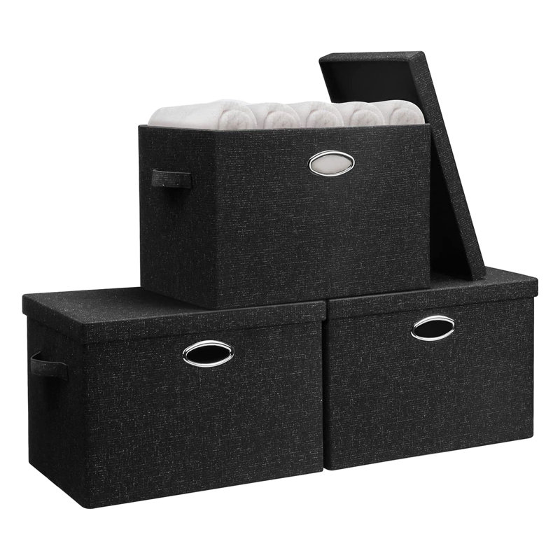 Posprica Fabric Bin, Black