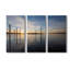 Baie au coucher du soleil - Photographie sur toile tendue 3 pièces-1844874723