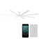 Hydra 120" 8 - Blade Smart Ceiling Fan with LED Light Kit and Remote Control Included