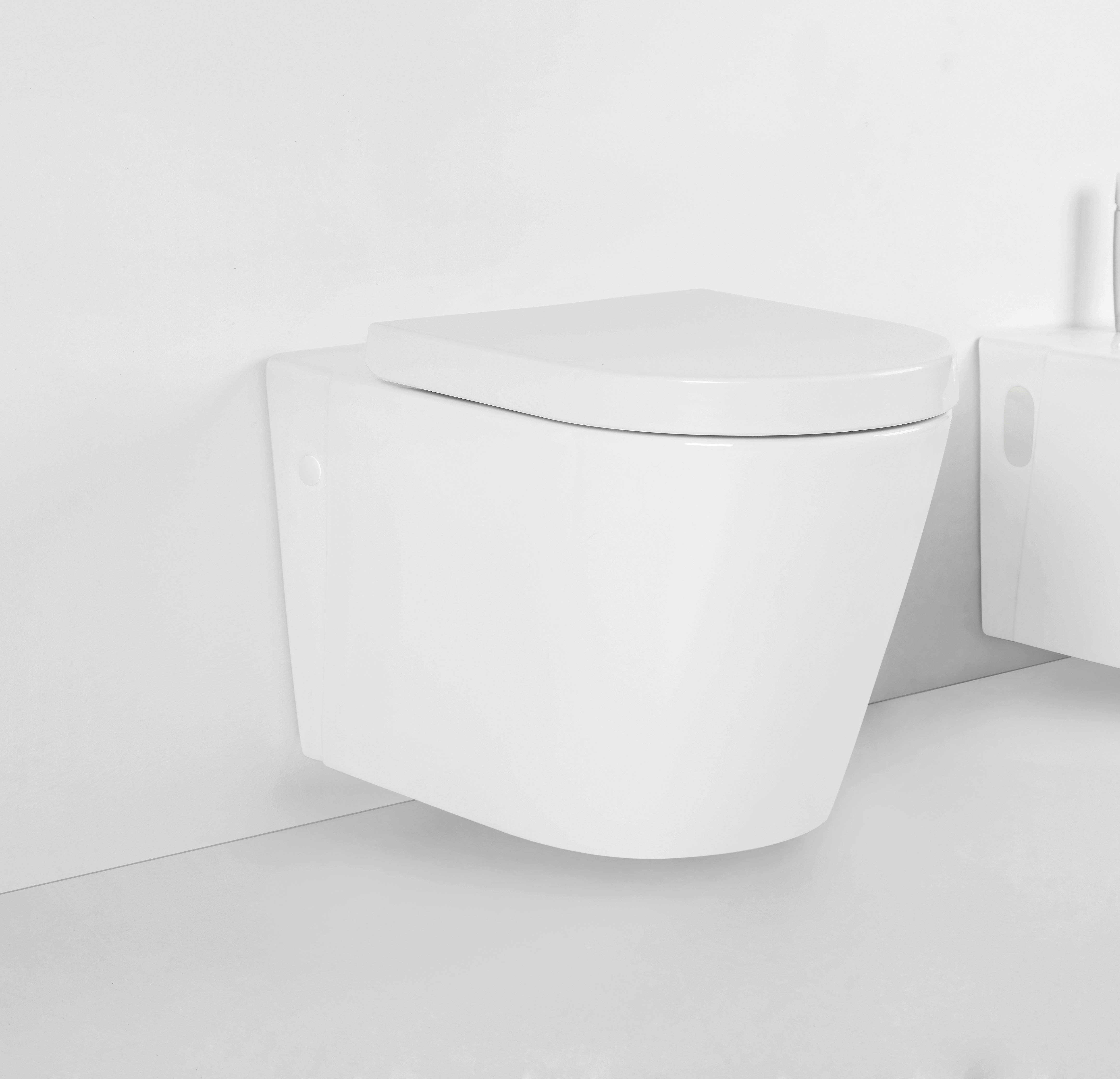 MOHOME 1.28 GPF (Water Efficient) Round WallMount Toilet (Seat