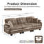 Canapé en chenille 100,7 po Cloud avec coussin lombaire et garniture pompon-1304044793