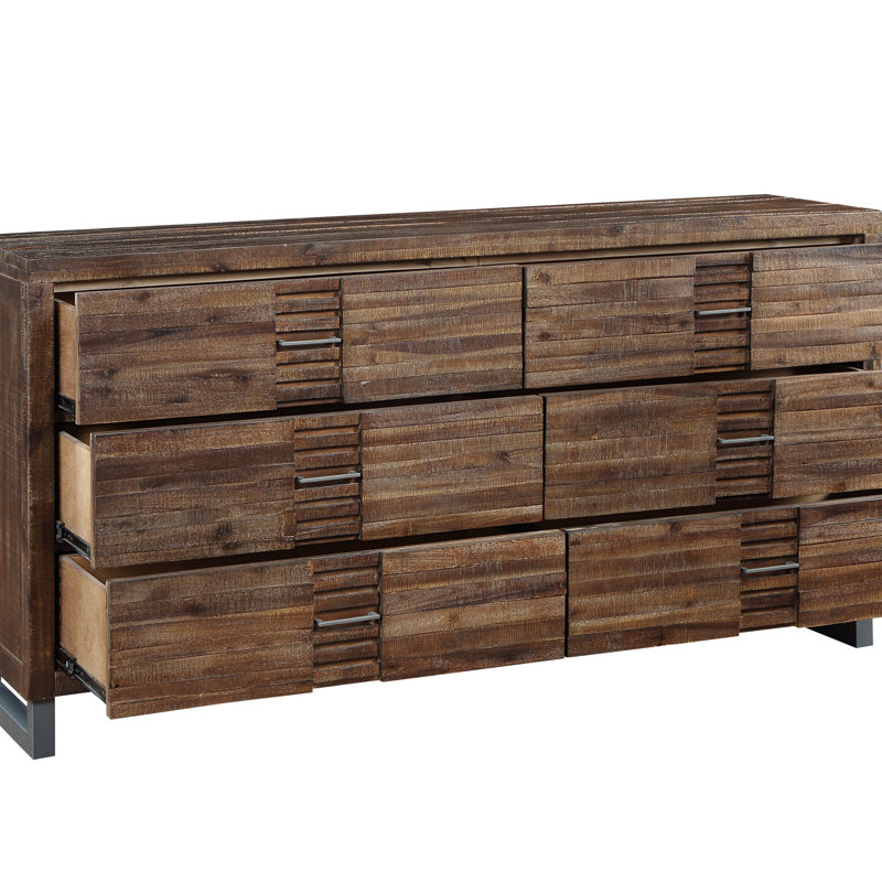 Commode à finition chêne récupéré Andria (Commode)