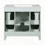 Meuble-lavabo vert 36 po avec lavabo en céramique