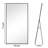 Vertell Oversize Rectangle Full Length Mirror Metal Mirror for GYM/ Bedroom with Stand-266080969-266080972