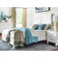 Table de chevet blanche en bois blanc pour chambre à coucher, 2 tiroirs de style transitionnel, table de chevet, tiroirs de chambre à coucher, meubles de finition, rangement-108004204