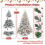Arbre de Noël 5 pi avec 300 lumières blanches chaudes, 1419 pointes, branches en PE + PVC enneigées et support en métal pliable pour un décor festif-1543605419