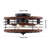 18'' Imitation Wood Iron Caged Ceiling Fan W/ Remote