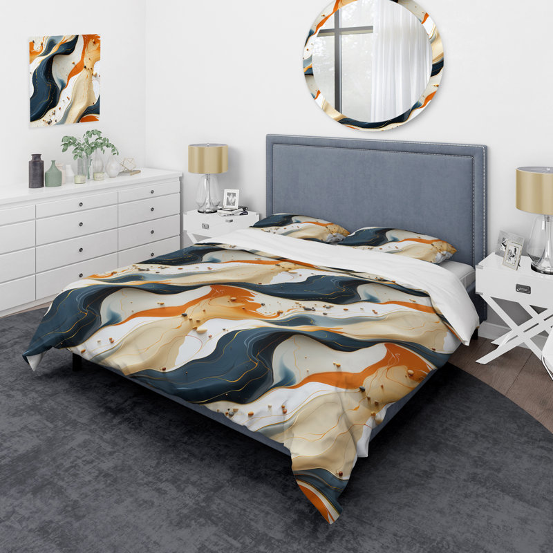 Literie Tribal, Housse de couette pour grand lit et 2 taies décor