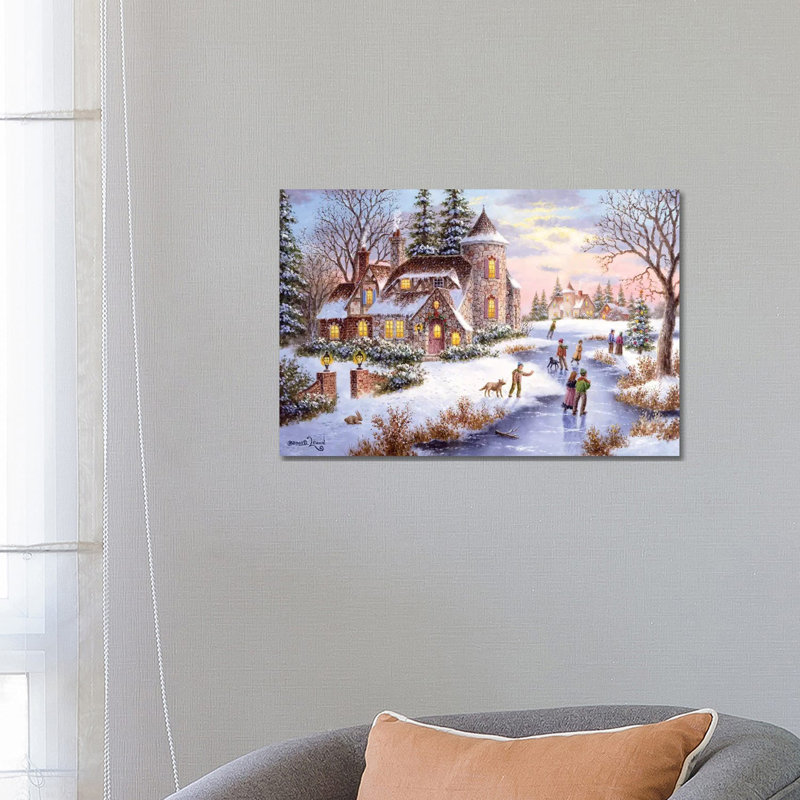 Winter’s Joy by Dennis Lewan - Wrapped Canvas Painting, 66.04 cm H x 45.72 cm W x 3.175 cm D