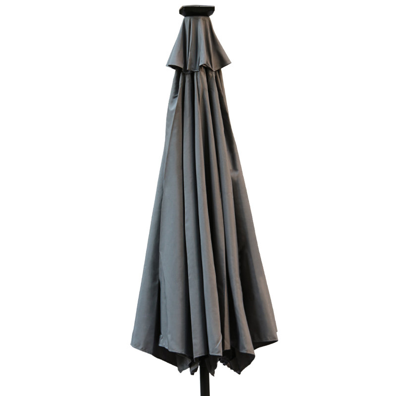 Antibes 2.7m Traditional Parasol with Lights, Grey
