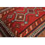 Tapis kilim en laine à tissage plat rouge 5 x 8