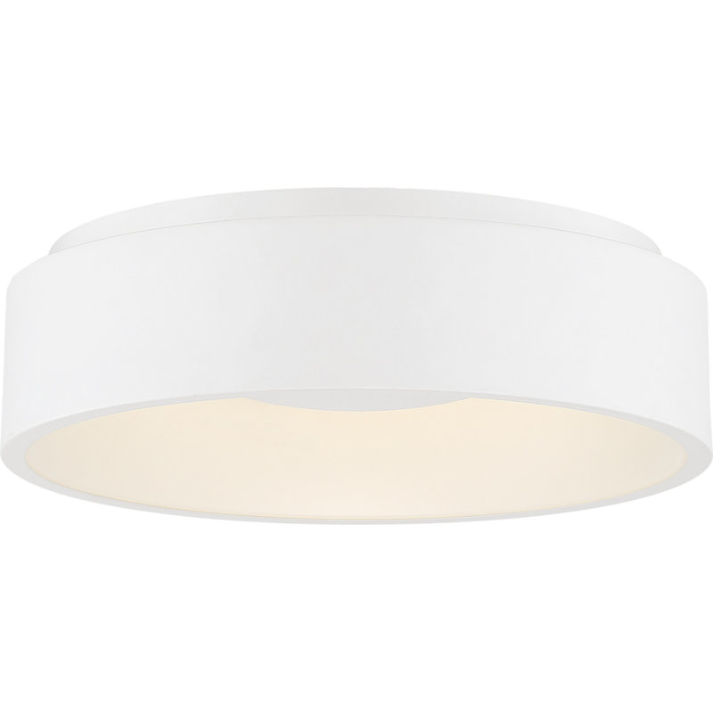 Plafonnier encastré 1 lumière DEL Lucien, Blanc, H 6 po x l 23,5 po x P 23,5 po