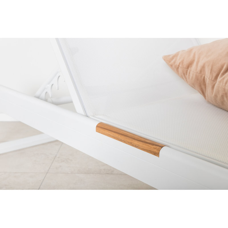 Anoki 195cm Long Single Chaise, White