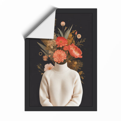 Floral Head Eclectic - Framed Print
