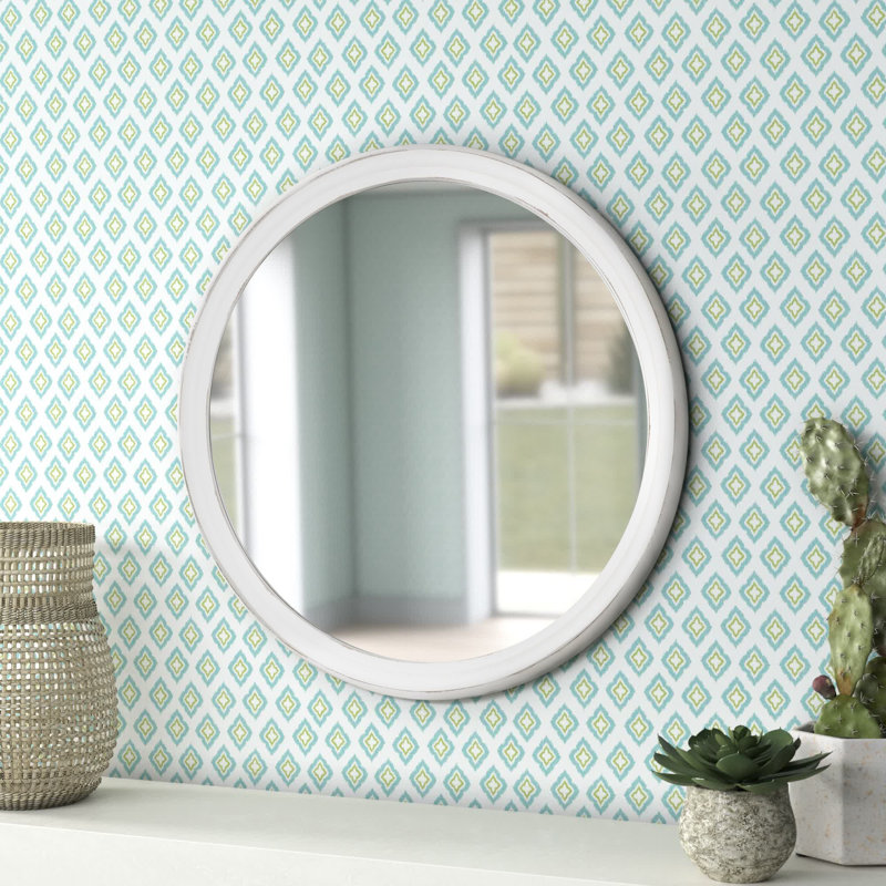 Miroir décoratif moderne et contemporain Jorah, Blanc