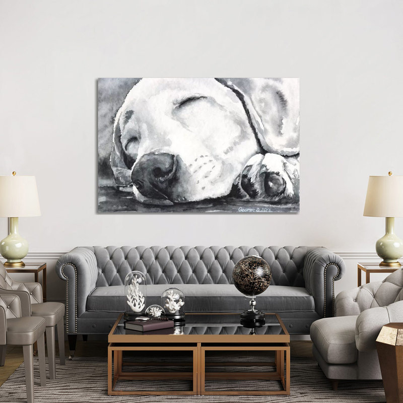 White Rays by Eva Watts - Wrapped Canvas Painting, 152.5 cm H x 101.5 cm W