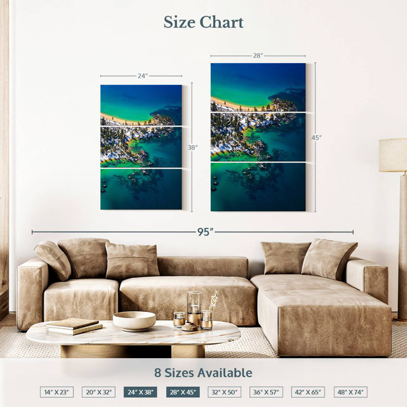 Alvord Lake Tahoe d'en haut, H 38 po x l 24 po