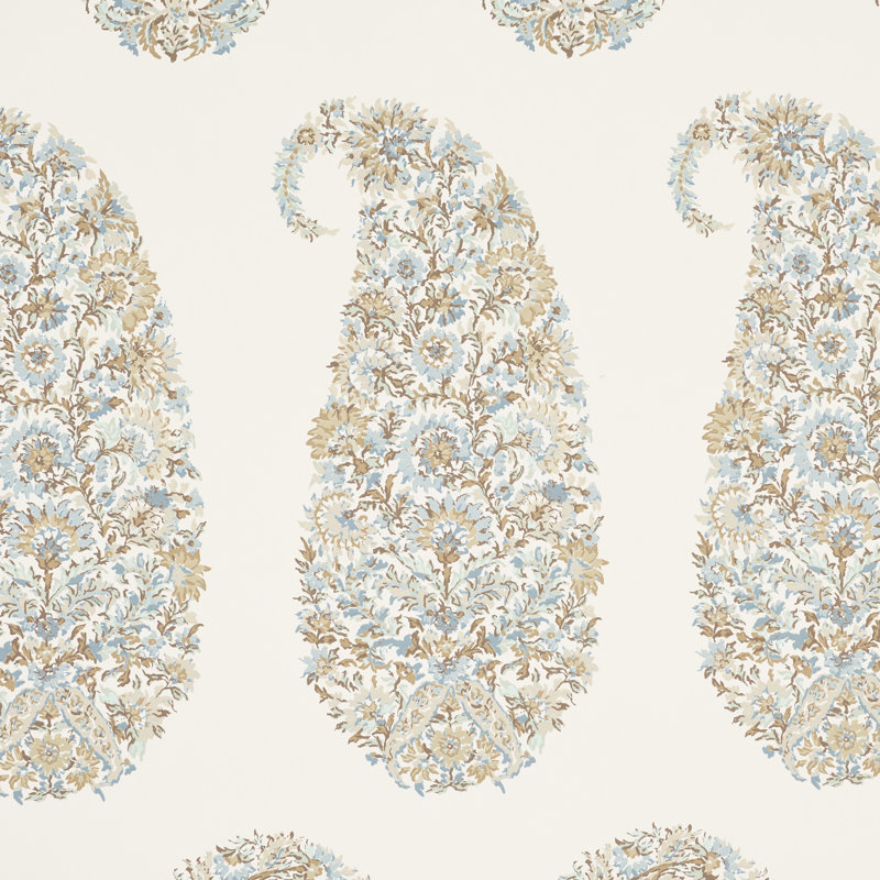 Shirala Paisley Wallpaper, Aqua