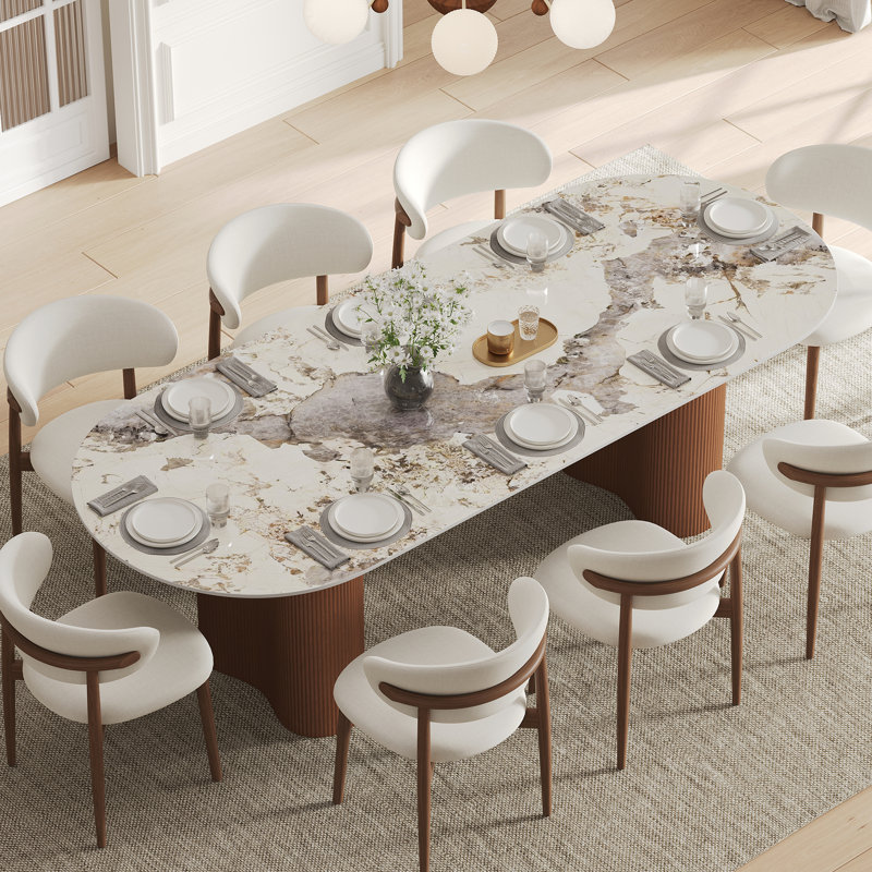 Ensemble de table de salle à manger 9 pièces Modern Modern