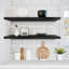Ensemble de 2 tablettes flottantes de 35 po de long avec fixation invisible - noir-2143639247-2121085036