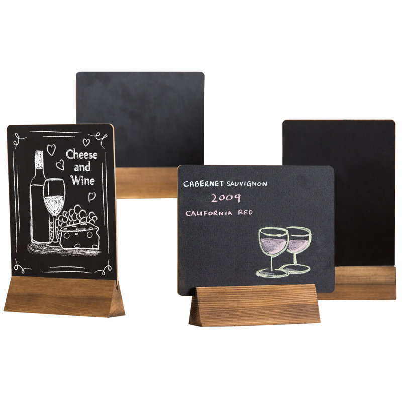 Free-Standing Chalkboard 23.5cm H x 20.3cm W, 	Brown