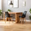 Ensemble de quatre chaises de salle à manger avec pieds en bois pour la cuisine et la salle à manger-125537085