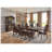 Traditional Dark Oak Extendable Dining Table with Separate Leaf - Seats 8