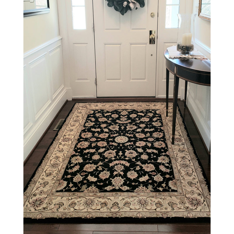 Tapis noir / ivoire Premier, Tapis de couloir 2 pi 6 po x 6 pi
