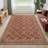 Modern Machine Washable Area Rugs Diamond Floor Mats with Non-Slip Backing, Non-Shedding Floral Print Accent Rug, Foldable Soft Low Pile Indoor Carpet-856637720