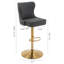 Tabouret de bar Juddson, tabourets de bar pivotants à haut dossier, chaises de bar pour comptoir de bar de café-restaurant