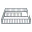 Lit double double au sol avec garde-corps - Solution sûre et peu encombrante pour chambre à coucher pour enfants, sans porte
