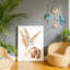 «Pampas Grass Still Life», art mural encadré en bois à l'arrière, 30 x 20