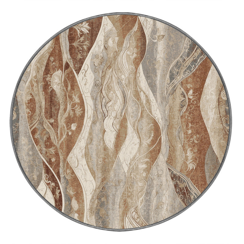 Velvet Layers Rug, Round 6'