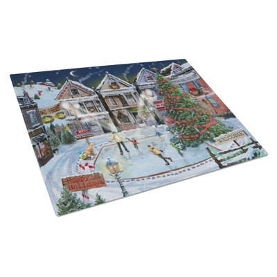 Silloth Family Skate Night Glass Cutting Board