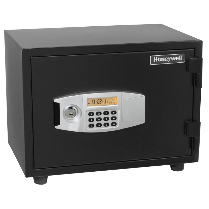 Black Steel Fireproof Digital Lock Security Safe, 0.50 Cu Ft