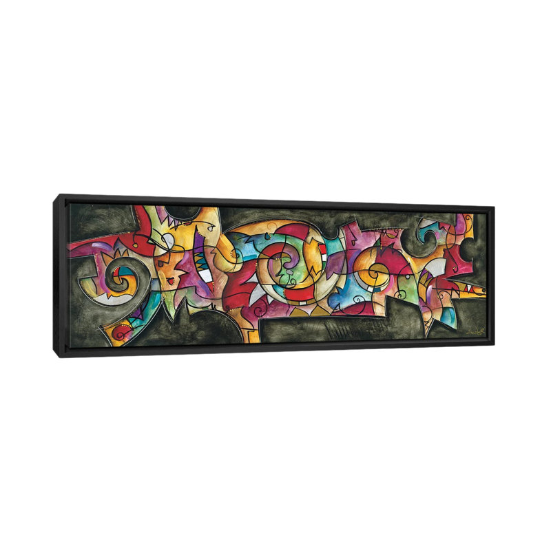 «All Night Long» par Eric Waugh, impression sur toile, H 16 po x l 48 po x P 1,5 po, Cadre noir