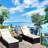 Outdoor Patio Chaise : 3 With Chair, Cushioned Couch, Glass Table. Adjustable Back And Footrest. Ideal For Garden Pool Use. Beige. Weather . Assembly Needed Lounge Suitable Garden.