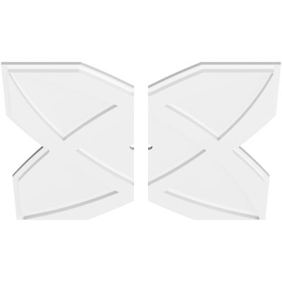 Médaillon de plafond contemporain en PVC de qualité architecturale Titus 28 po x P 1 po x P 9 3/4 po x P 1 po