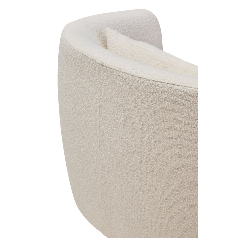 Textured Curved Chair, Cream