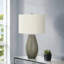 Lampe de table H 24 po Landen, résine noire et abat-jour ivoire / crème-531160979