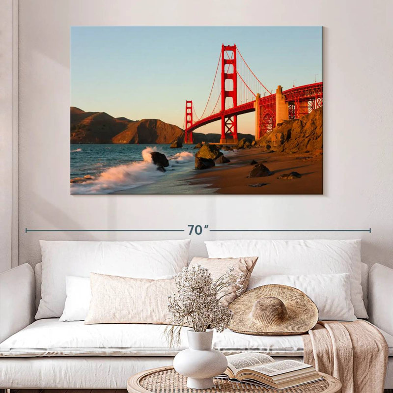 Lilie Sunset At The Golden Gate, 34" H x 51" W