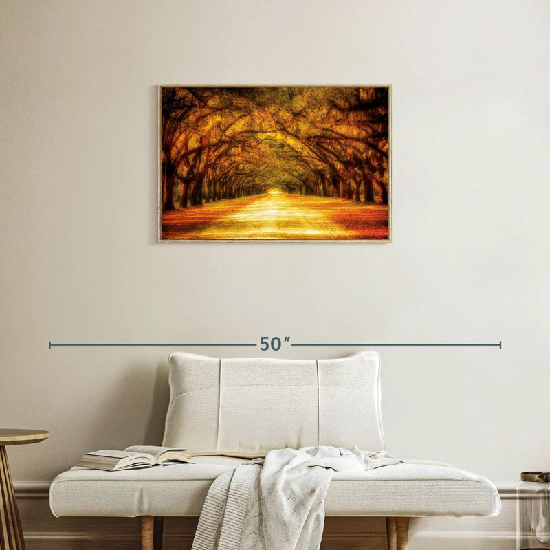 Oak Tree Road, Cadre flottant en bois naturel, 31 po x 21 po