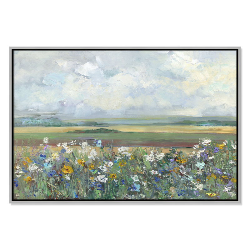 «Far Afield Print» par Sally Swatland, Argent argent, H 25,5 po x l 37,5 po