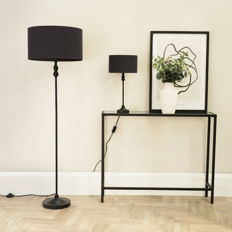 Romeir Metal Table Lamp, Black