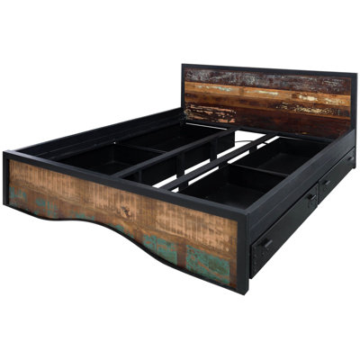 Solid Wood Storage Bed