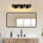 Bathroom Light Fixtures, 4-Light Matte Black Vanity Light Over Mirror, 26" Modern Wall Sconces With Clear Glass Globe Shade,Bathroom Wall Lights For Mirror Kitchen Bedroom Hallway-756645425