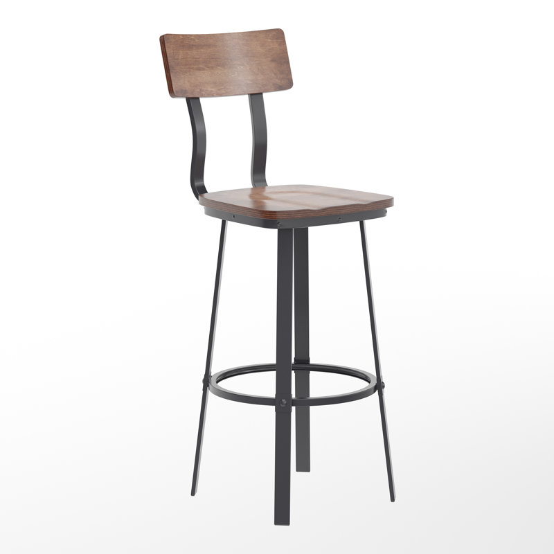 Tabouret de bar 30 po Cecilia, Brun clair/noir