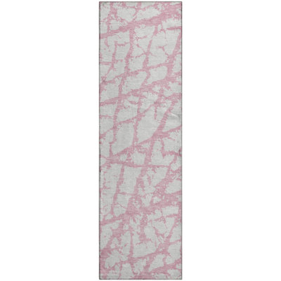 Premium Machine Washable Prisco Pink Rug