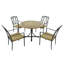 Vermont Stone Dining Table with 4 ASCOT Chairs Garden Set