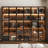 Combination Bookcase With Glass Doors And Led Lights, Display Cabin With 5-tier Shelveset-151890701-144561871